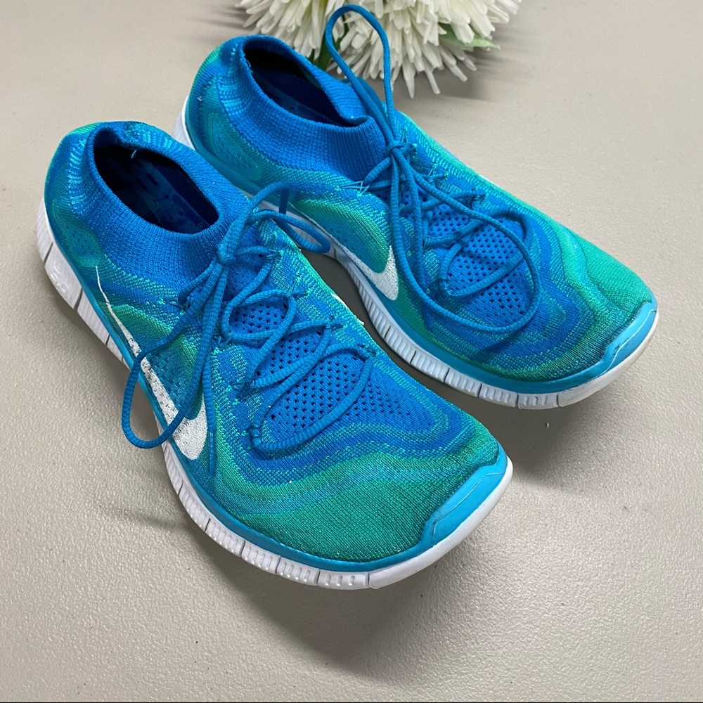 Nike Free Flyknit 5.0 Sneaker Shoe Sofsole W Sz 11 - Picture 2 of 6